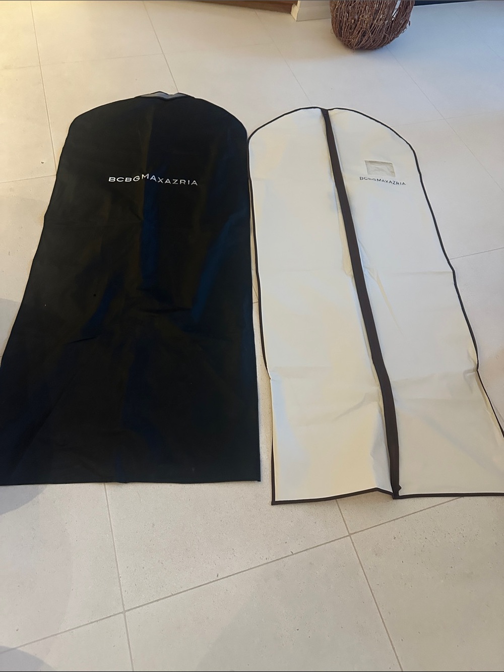 Set of two long garment bags